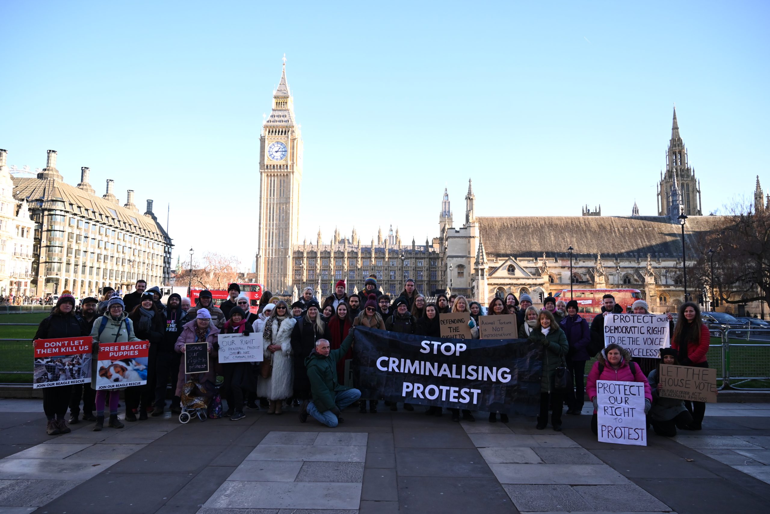 Photo taken at a demonstration against adding Life Sciences to Key National Infrastructure (5/1/26)