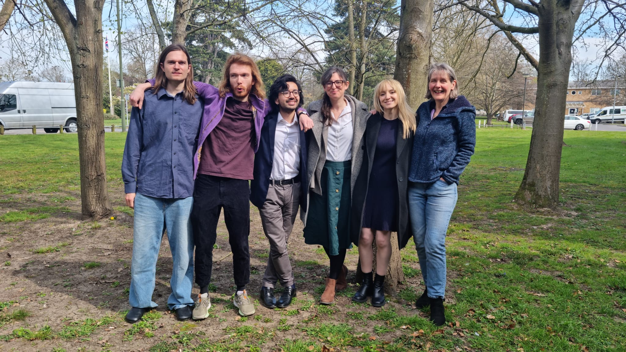 Image: Six of the campaigners that attended Staines Magistrates Court on 4/4/25